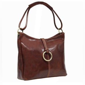 Italian leather crossbody purse.